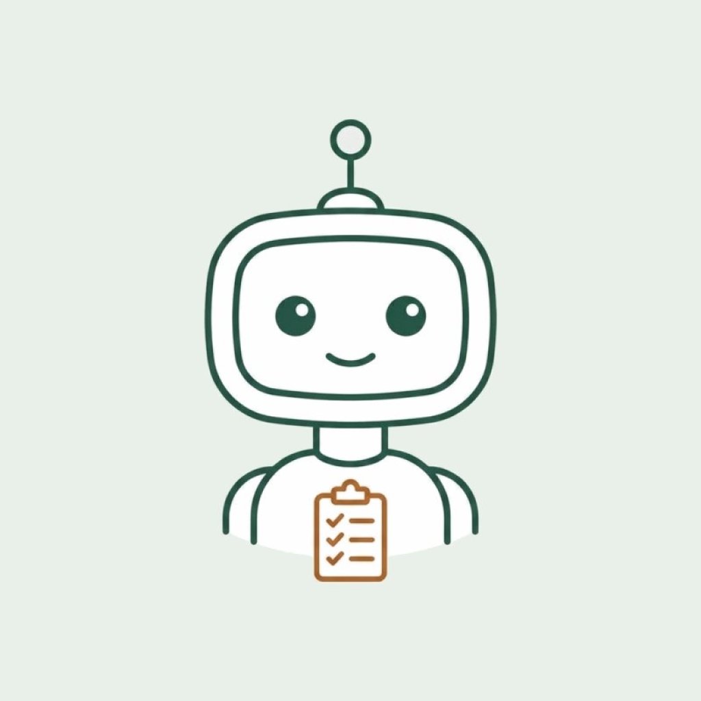 Getekend robotportret van Otto, de digitale collega voor regie en overzicht.